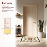 Ultra Soft Area Rug, Non Slip, Stain Resistant, Washable Area Rugs for Living Room, Bedroom, Farmhouse Tribal Low Pile Living Room Carpet(Beige)