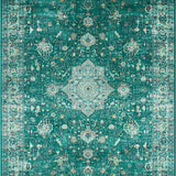 Ultra Soft Area Rug, Non Slip, Stain Resistant, Washable Area Rugs for Living Room, Bedroom, Light Blue Aesthetic Revival(Green)