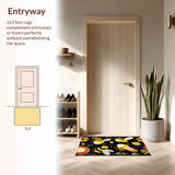 Ultra Soft Area Rug, Non Slip, Stain Resistant, Washable Area Rugs for Living Room, Bedroom, Cute Nature-Themed Decorative Piece(Yellow)