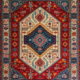 Ultra Soft Area Rug, Non Slip, Stain Resistant, Washable Area Rugs for Living Room, Bedroom, Striking Warm Boho Color Mix(Red)