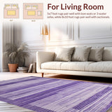 Ultra Soft Area Rug, Non Slip, Stain Resistant, Washable Area Rugs for Living Room, Bedroom, Luxurious Cozy Shag Appeal(Purple)