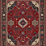 Ultra Soft Area Rug, Non Slip, Stain Resistant, Washable Area Rugs for Living Room, Bedroom, Chic Warm Toned Floral Motif(Red)