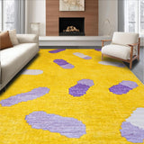 Ultra Soft Area Rug, Non Slip, Stain Resistant, Washable Area Rugs for Living Room, Bedroom, Vibrant Quirky Butter Motif(Yellow)