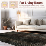 Ultra Soft Area Rug, Non Slip, Stain Resistant, Washable Area Rugs for Living Room, Bedroom, Leopard Design Pet-Friendly Bedroom Area Rug(Beige)