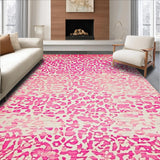 Ultra Soft Area Rug, Non Slip, Stain Resistant, Washable Area Rugs for Living Room, Bedroom, Safari Chic Animal Print Delight(Pink)