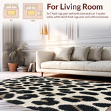 Ultra Soft Area Rug, Non Slip, Stain Resistant, Washable Area Rugs for Living Room, Bedroom, Contemporary Zebra Pattern Entryway Area Rug(Beige)