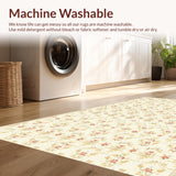 Ultra Soft Area Rug, Non Slip, Stain Resistant, Washable Area Rugs for Living Room, Bedroom, Artful Cream and Tan Blend(Beige)