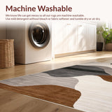 Ultra Soft Area Rug, Non Slip, Stain Resistant, Washable Area Rugs for Living Room, Bedroom, Modern Warm Neutral Aesthetic(Gray)