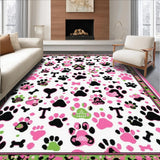 Ultra Soft Area Rug, Non Slip, Stain Resistant, Washable Area Rugs for Living Room, Bedroom, Vibrant Animal Print Decorative Piece(White)