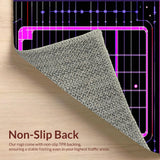 Ultra Soft Area Rug, Non Slip, Stain Resistant, Washable Area Rugs for Living Room, Bedroom, Retro Gaming-Inspired Color Burst(Purple)