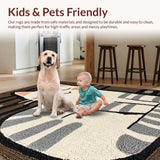 Ultra Soft Area Rug, Non Slip, Stain Resistant, Washable Area Rugs for Living Room, Bedroom, Modern Playful Feline Design(Gray)