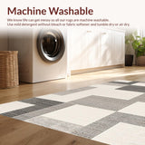 Ultra Soft Area Rug, Non Slip, Stain Resistant, Washable Area Rugs for Living Room, Bedroom, Classic Distressed Floral Pattern(Beige)