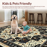 Ultra Soft Area Rug, Non Slip, Stain Resistant, Washable Area Rugs for Living Room, Bedroom, Rustic Textured Fringe Decoration(Orange)