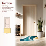 Contemporary Calm Tiled Design(Blue)