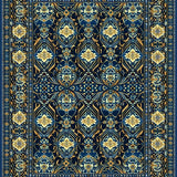 Ultra Soft Area Rug, Non Slip, Stain Resistant, Washable Area Rugs for Living Room, Bedroom, Abstract Wavy Design for(Blue)