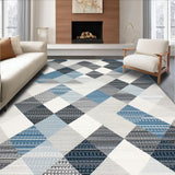 Ultra Soft Area Rug, Non Slip, Stain Resistant, Washable Area Rugs for Living Room, Bedroom, Rustic Textured Geometric Aesthetic(Gray)