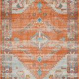 Ultra Soft Area Rug, Non Slip, Stain Resistant, Washable Area Rugs for Living Room, Bedroom, Luxurious Abstract Terracotta Hues(Orange)