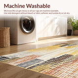 Ultra Soft Area Rug, Non Slip, Stain Resistant, Washable Area Rugs for Living Room, Bedroom, Abstract Animal Inspired for Girl Room(Gold)