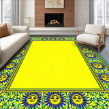 Ultra Soft Area Rug, Non Slip, Stain Resistant, Washable Area Rugs for Living Room, Bedroom, Whimsical Geometric Light Pattern(Yellow)