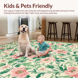 Ultra Soft Area Rug, Non Slip, Stain Resistant, Washable Area Rugs for Living Room, Bedroom, Charming Earthy Tones Arrangement(Ivory)