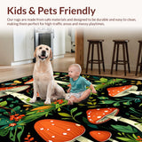 Whimsical Moth and Mushroom Art(Red)