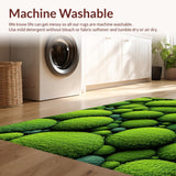 Ultra Soft Area Rug, Non Slip, Stain Resistant, Washable Area Rugs for Living Room, Bedroom, Colorful Spring Moss Playroom Washable Carpet(Green)