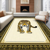 Ultra Soft Area Rug, Non Slip, Stain Resistant, Washable Area Rugs for Living Room, Bedroom, Rustic Earthy Leopard Vibes(Beige)