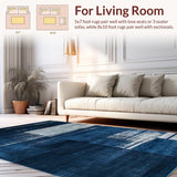 Chic Transitional Fluid Art Motif(Blue)