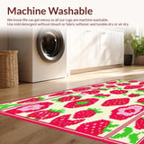 Lively Retro Strawberry Print(Red)