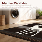 Ultra Soft Area Rug, Non Slip, Stain Resistant, Washable Area Rugs for Living Room, Bedroom, Handcrafted Organic Shape Statement(White)