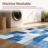 Ultra Soft Area Rug, Non Slip, Stain Resistant, Washable Area Rugs for Living Room, Bedroom, Preppy Bowtie Pattern Rug Soft Blue Decorative Mat with Non Slip Design(Blue)