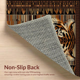 Ultra Soft Area Rug, Non Slip, Stain Resistant, Washable Area Rugs for Living Room, Bedroom, Chic Contemporary Animal Print Accent(Brown)
