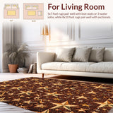 Ultra Soft Area Rug, Non Slip, Stain Resistant, Washable Area Rugs for Living Room, Bedroom, Rustic Brown Farmhouse Hallway Non-Slip Runner(Brown)