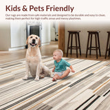 Ultra Soft Area Rug, Non Slip, Stain Resistant, Washable Area Rugs for Living Room, Bedroom, Cozy Southwestern Textured Motif(Beige)
