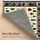 Ultra Soft Area Rug, Non Slip, Stain Resistant, Washable Area Rugs for Living Room, Bedroom, Non-Skid Cabin Bathroom Christmas Bear Decor Rug(Beige)