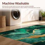 Ultra Soft Area Rug, Non Slip, Stain Resistant, Washable Area Rugs for Living Room, Bedroom, Sophisticated Abstract Swirl Patterns(Green)