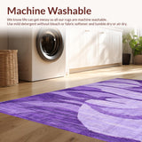 Ultra Soft Area Rug, Non Slip, Stain Resistant, Washable Area Rugs for Living Room, Bedroom, Elegant High-Pile Ombre Effect(Purple)