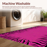 Ultra Soft Area Rug, Non Slip, Stain Resistant, Washable Area Rugs for Living Room, Bedroom, Playful Cartoon Animal Aesthetic(Pink)