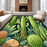 Whimsical Leafy Patterned Mat(Green)