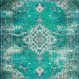 Elegant Distressed Geometric Touch(Green)