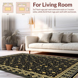 Elegant Geometric Black Gold Fusion(Black)