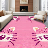 Ultra Soft Area Rug, Non Slip, Stain Resistant, Washable Area Rugs for Living Room, Bedroom, Adorable Plush Animal Shape Design(Pink)