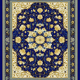 Ultra Soft Area Rug, Non Slip, Stain Resistant, Washable Area Rugs for Living Room, Bedroom, Kids Learning Mat with and Colorful Accents(Blue)