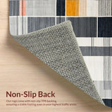 Ultra Soft Area Rug, Non Slip, Stain Resistant, Washable Area Rugs for Living Room, Bedroom, Contemporary Abstract Monochrome Aesthetic(Gray)