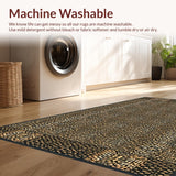 Ultra Soft Area Rug, Non Slip, Stain Resistant, Washable Area Rugs for Living Room, Bedroom, Trendy Modern Wild Aesthetic(Brown)