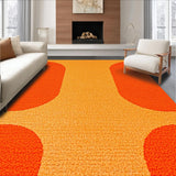Ultra Soft Area Rug, Non Slip, Stain Resistant, Washable Area Rugs for Living Room, Bedroom, Retro Arch Bedroom Minimalist Washable Area Carpet(Orange)