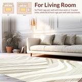 Sophisticated Cream Wave Geometry(Beige)