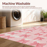 Ultra Soft Area Rug, Non Slip, Stain Resistant, Washable Area Rugs for Living Room, Bedroom, Pink Bowknot Area Rug: Playful Seamless Pattern Floor Mat(Pink)