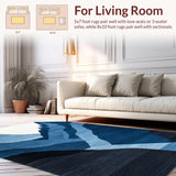 Charming Rustic Indigo Landscape Motif(Blue)