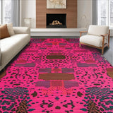 Ultra Soft Area Rug, Non Slip, Stain Resistant, Washable Area Rugs for Living Room, Bedroom, Vibrant Pink Animal Aesthetic(Pink)